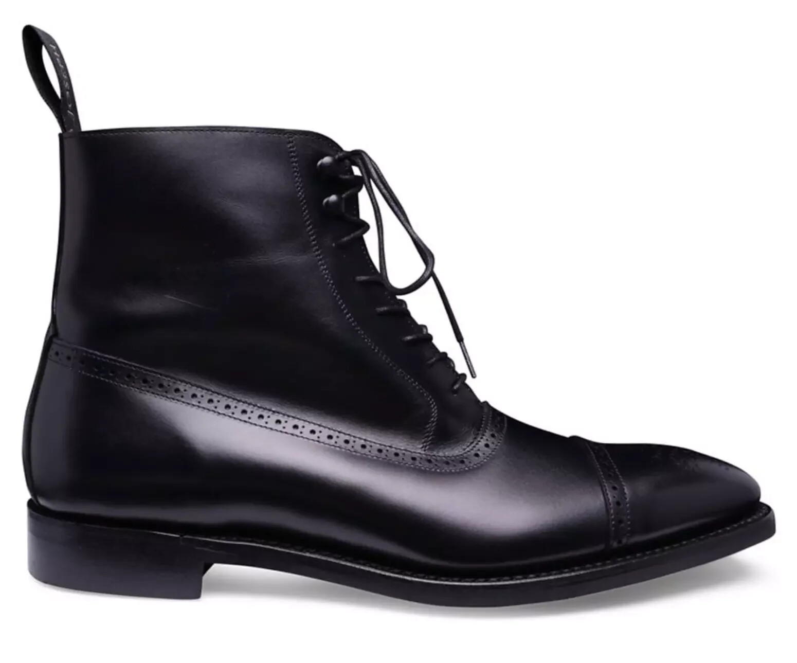 Botas JOSEPH CHEANEY Bury D Balmoral, Reino Unido:11, UE:45,5, pantorrilla negra, ¡BNWB, £495!