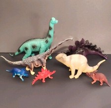 Apatosaurus Brontosaurus Stegosaurus Triceratops Dinosaur Action Figure Toy Lot