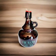 "Jarra grande de vidrio ámbar American Solera - botella decorativa marrón de 10,5"""