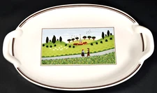 Pickle Dish w/ Tabs Design Naif by VILLEROY & BOCH 10 1/4" Girl Boy Luxembourg