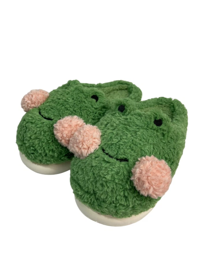 Lindas pantuflas de rana para mujer pantuflas de animales pantuflas de dormitorio 40-41 grandes 7-8 Foto 4 de 4