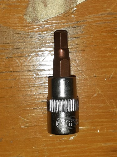 5MM M5- 1/4" drive Allen Hex Bit Socket Chrome Vanadium Mo CrV.-MO
