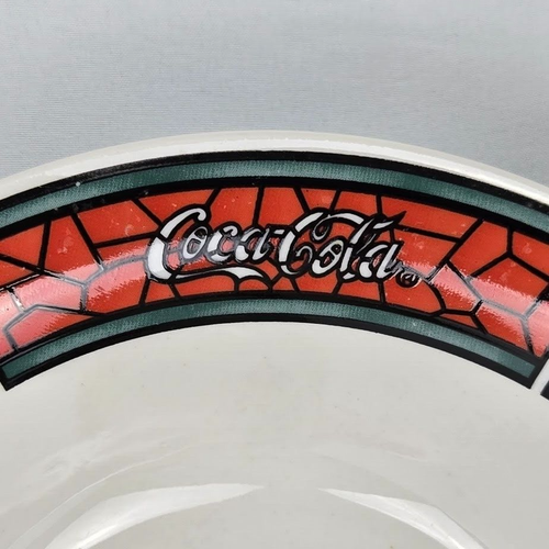 Gibson Housewares Coca-Cola Stained Glass 2 Bowls and 1 Mug 1996 VTG - Picture 5 of 13