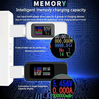 KWS-MX18L 10 In 1 Digital USB Tester Current Voltage Meter Charger Voltmeter - Foto 9