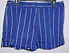 Nautica Womens Shorts Navy Blue w/ White Stripes Stretch w/Pockets Size 8