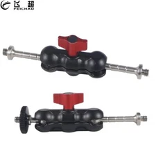 For Rig DV DSLR Double Camera Head with Arm LCD Mount Magic Cage Monitor GPS