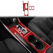 7x For Mazda 6 06-08 Red Carbon Fiber Center Console Gear Shift Cover Trim Kits