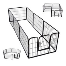 Extra Large Heavy Duty 8 Piece Puppy Dog Run Enclosure Pen Playpen 80X100cm XL