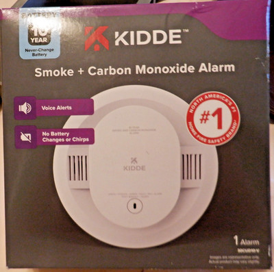 KIDDE 10-Yr Battery Powered Smoke + Carbon Monoxide Detector  Model#30CUD10-V