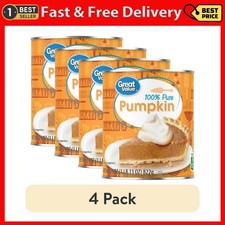 New Great Value 100 Pure Canned Pumpkin, 29 oz Can 4 pack Free Shipping