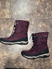 Columbia Techlite Boots Women's Maroon Red Winter Waterproof Snow