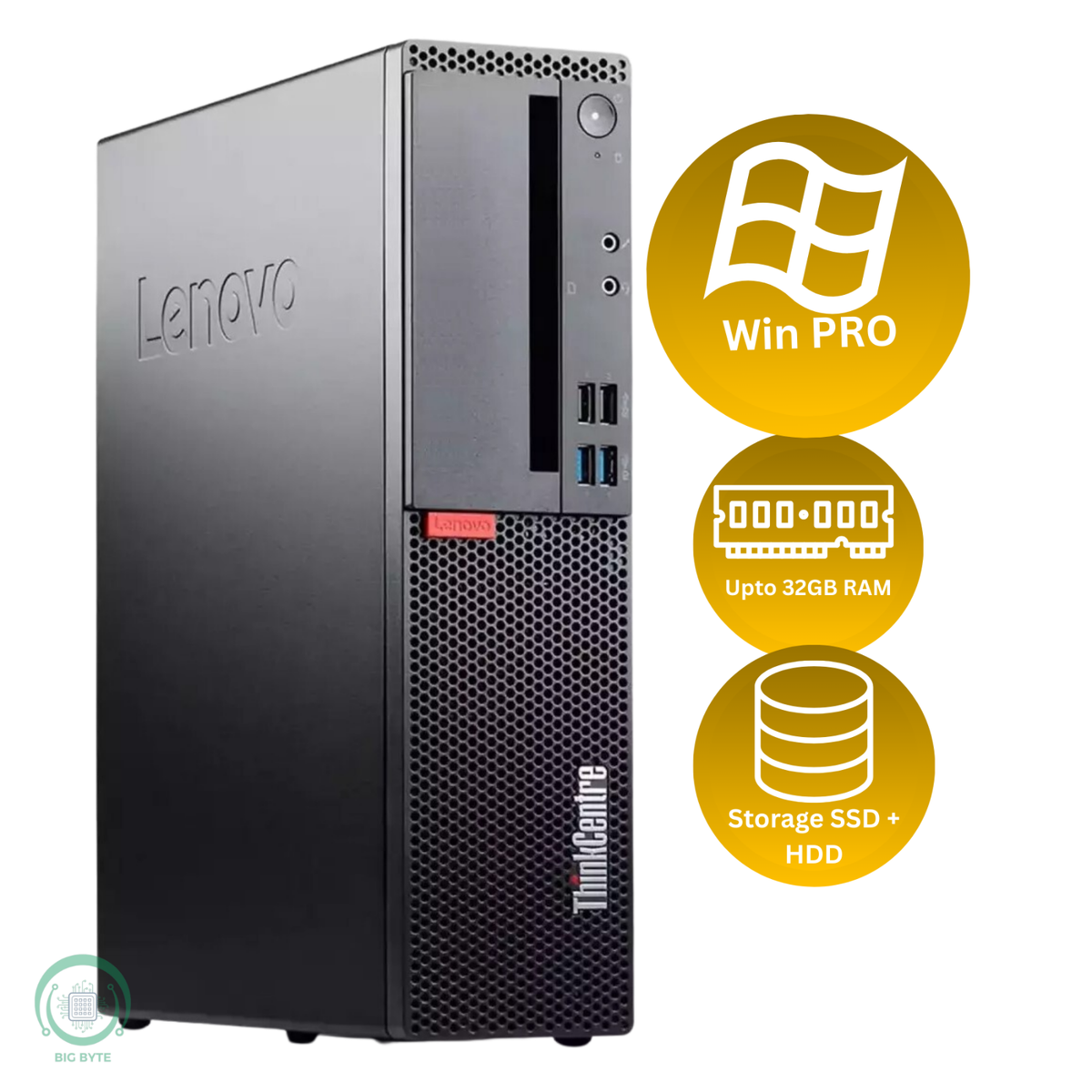 Lenovo レノボ Thinkcentre i5-7400 M710s Lenovo ThinkCentre M710 SFF Intel Quad-Core i5-7400 8GB DDR4 480GB