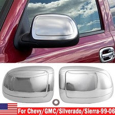 For 1999-2006 Chevy Silverado Gmc Sierra Chrome Mirror Covers Caps Overlay For 1999-2006 Chevy Silverado Gmc Sierra Chrome Mirror Covers Caps Overlay