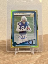 2025 Panini Donruss Tyler Warren #337 Gold Rated Rookie Auto /25 SSP RC