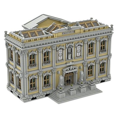 Grand Court House Modular Building 13905 Bricks MOC-77106 Landmark Display