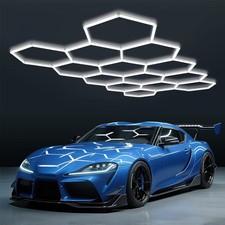 14 Hexagon Hex LED Lighting Car Detail Home Garage Workshop Retail Honeycomb