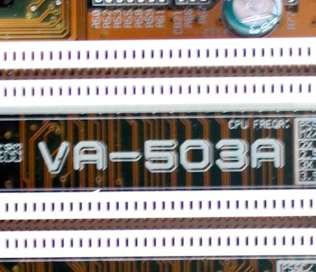 Motherboard, fic va-503a, socket 7, 4pci , 1 isa, amr audio adapter, at form fa - Image 2 of 2