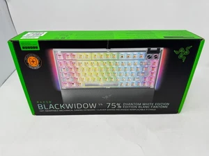 New Sealed Razer Blackwidow V4 75% RGB Mechanical Gaming Keyboard Phantom White