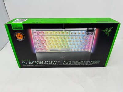 New Sealed Razer Blackwidow V4 75% RGB Mechanical Gaming Keyboard Phantom White