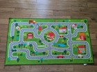 Round The Town Playmat/Rug, Rubber Backed, 52" X 30"