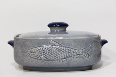 MARZ & REMY WESTERWALD STEINZEUG FISCHTOPF FISCH TERRINE VINTAGE MCM 70er 1,5 L