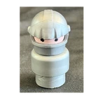Vintage 1980s Fisher-Price Little People Knight Figure Gray Helmet