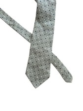 Brooks Brothers Makers Beige Polka Dot 100 Linen Made in USA Mens Neck Tie