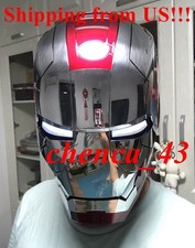 US Stock Autoking Iron Man Helmet MK5 1/1 Voice-controlled Mask Transform Gift