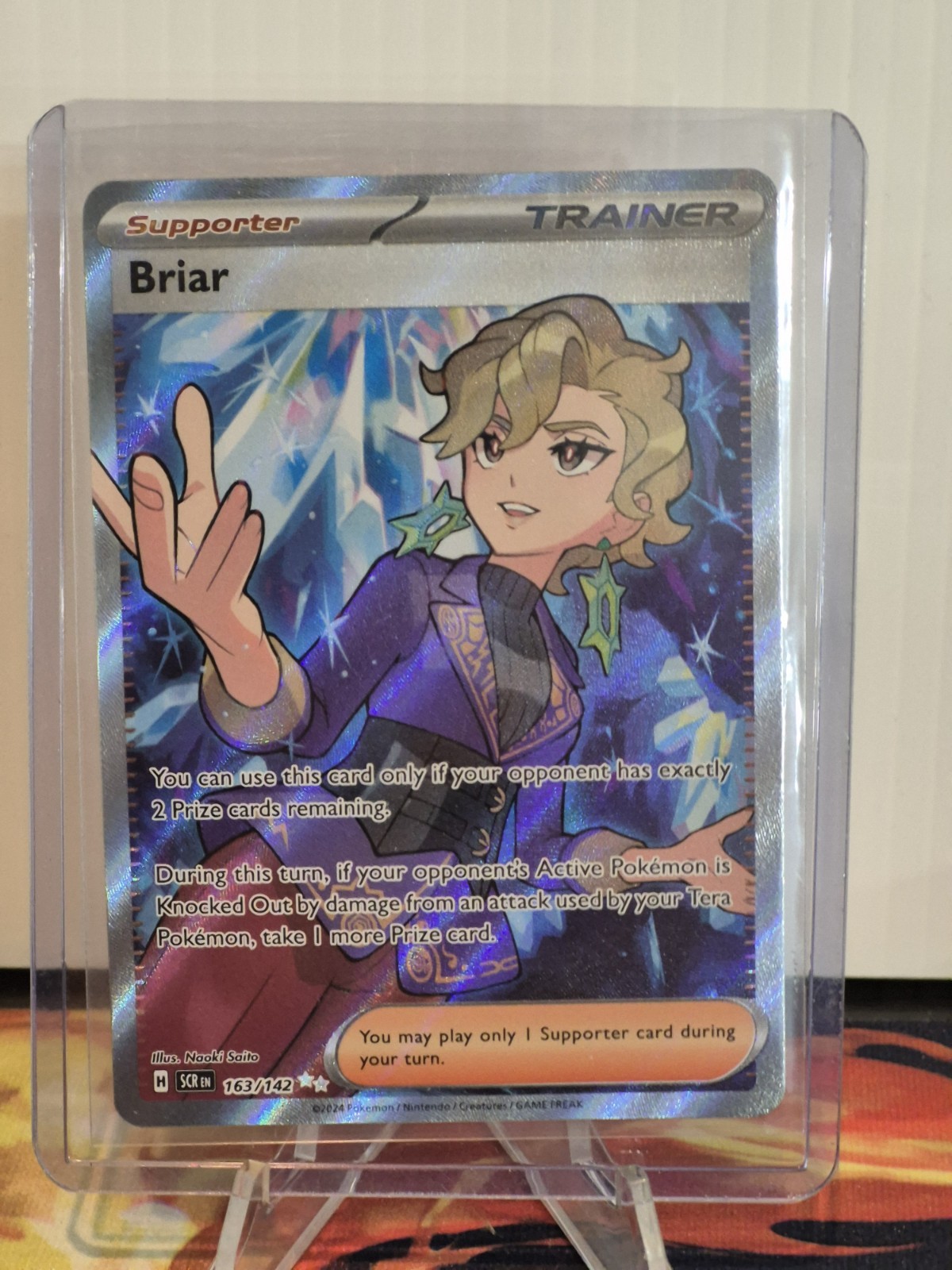 Briar - 163/142 - Stellar Crown - Pokemon TCG - NM - Full Art - HOLO