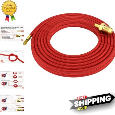 Power Cable for 20 Series Water-Cooled TIG Torches - 25 Feet - Super Flex Red...