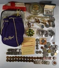 US SILVER & OLDER COIN VINTAGE JEWELRY WATCH CHAMBER GLOVE BRACELET & MORE LOT