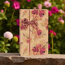 ROMANTIC BLOOMS Print Design 24" Gift WRAPPING Paper Choose Length Amount 