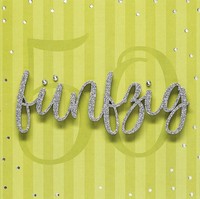 50. Geburtstag - Lettering - Quadratische GlüCkwunschkarte Mit Applikation Im Fo