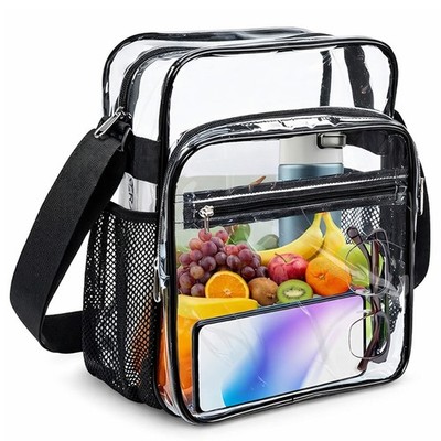 Clear Crossbody Bag Stadium Approved Transparent Purse Clear PVC Bag for Concert