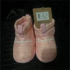 Champion Rally Bootie Pink Non-Slip Baby Shoes Logo Accent US Size 5