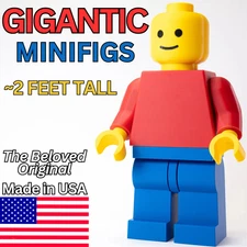 Custom GIGANTIC JUMBO Minifig LEGO Mini fig ornament ~22" GIGA - PICK COLORS!