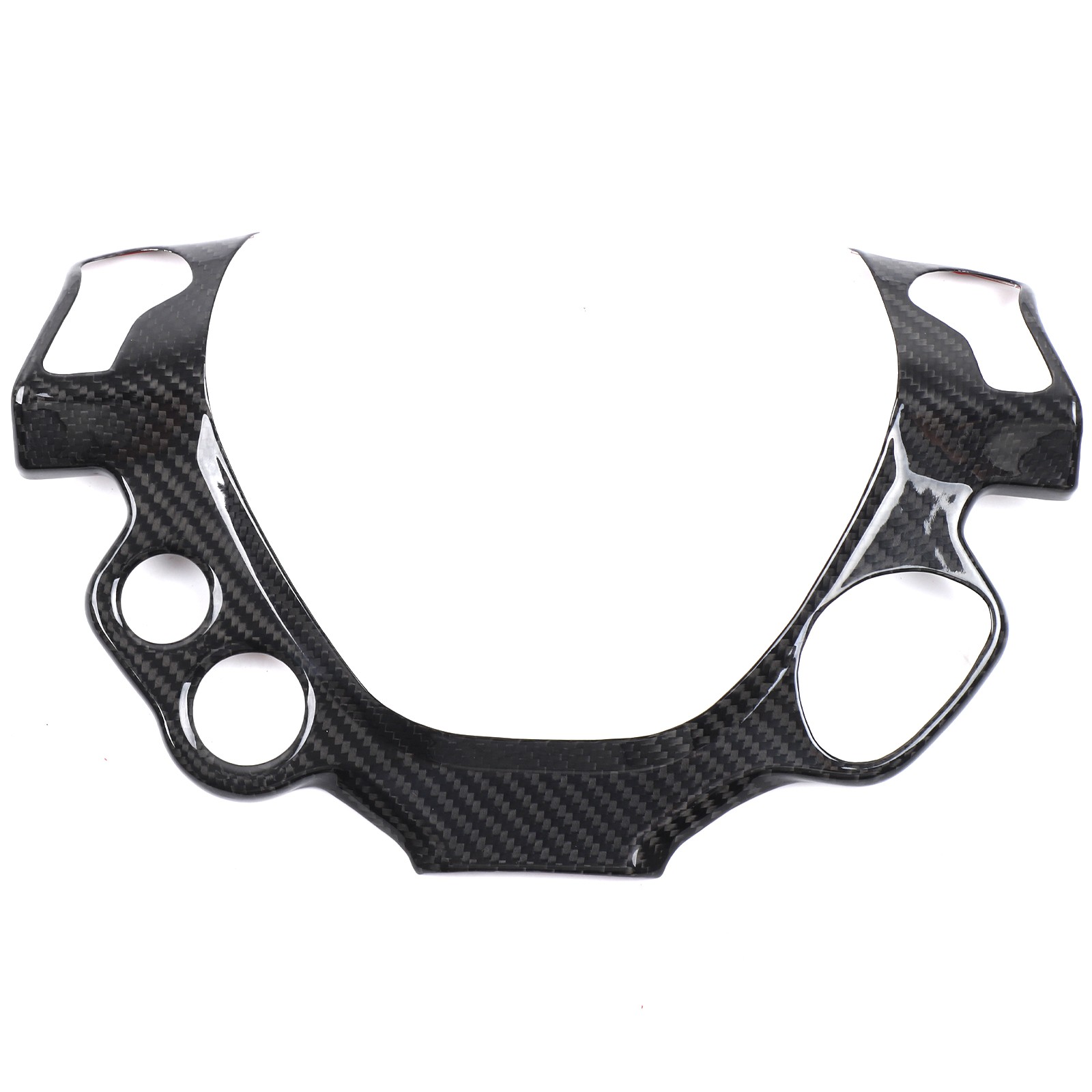 Carbon Fiber Steering Wheel Button Cover For Ferrari 458 Italia Spider 10-16