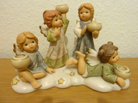 Goebel Weihnachten Nina + Marco Himmlische Adventszeit 4 Engel, In Ovp Neu