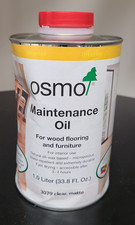 Osmo Maintenance Oil Wood Finish 3079 Clear Matte Interior 1.0 L Dented Can