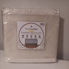 Breathable Baby Mesh Crib Liner Natural Ecru