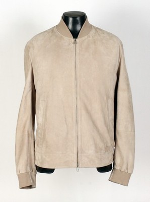 Brunello Cucinelli Suede Leather Harrington Jacket - Tan - L - $6995
