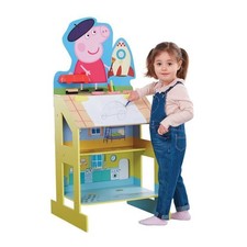 Peppa Pig Easel With Built In Play House & Chalkboard - Draw & Play