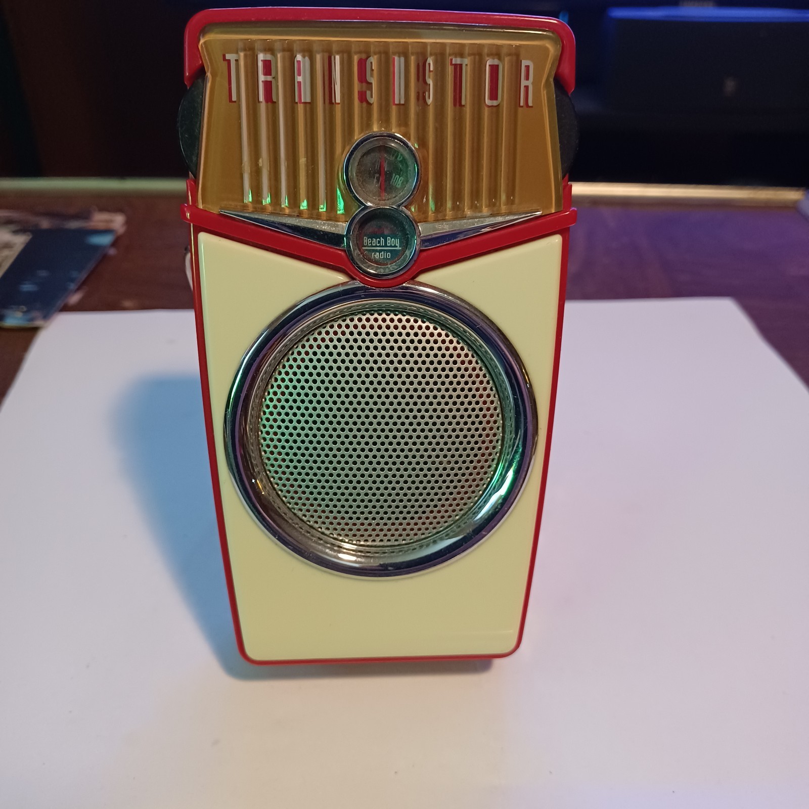 Vintage Beach Boys Transistor AM/FM Radio 60s Style Retro