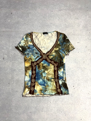 Y2K Sonia Fortuna Flower Top Tee Jean Paul Gaultier Type Miss Sixty