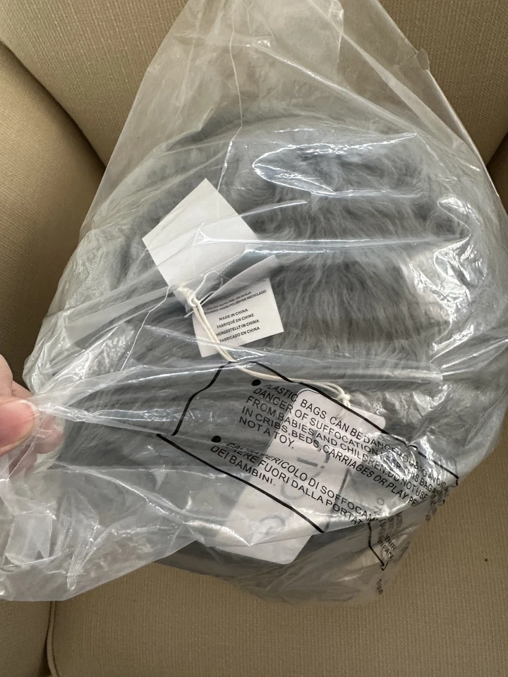 ALMOHADA BOLA PIEL DE OVEJA LANA LARGA GRANERO CERÁMICA BENCE ~ NUEVA ~ Cantera de color Foto 3 de 4