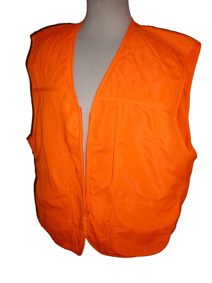 NWOT NEW Master Sportsman Bird Hunting Vest Zip Up Sleeveless Orange L Large - Image 3 of 4