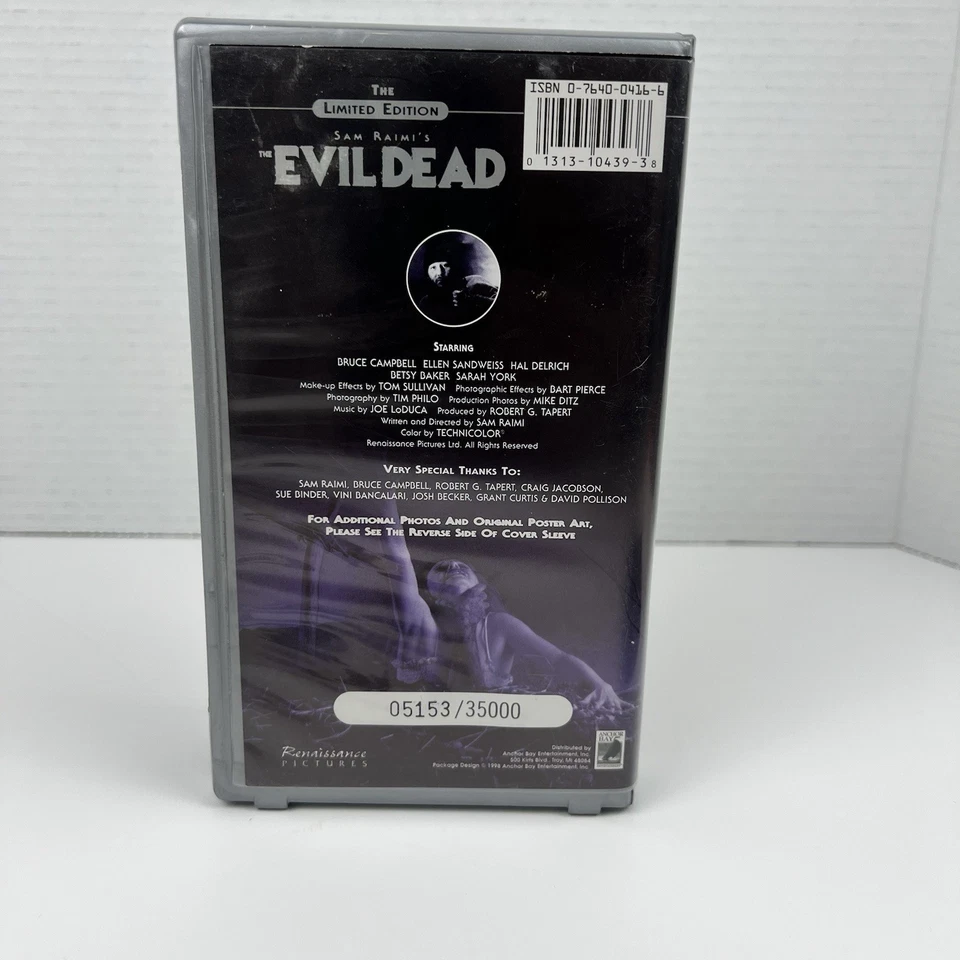 The Evil Dead Limited Edition VHS 1981 Horror Movie Clamshell 05153/35000 RARE - Image 4 of 4