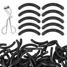 200 Pcs Eyelash Curler Refills for Tweezerman, High Elasticity Silicone Black 