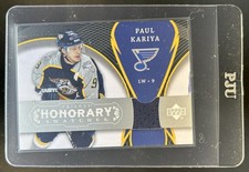 2007-08 Upper Deck Trilogy Paul Kariya Honorary Jersey #HS-PK Blues