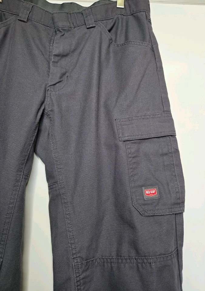 RED KAP Men's Performance Shop Pant Durable Reinforced Knees Dark Gray 34x34/33" - Image 2 of 4